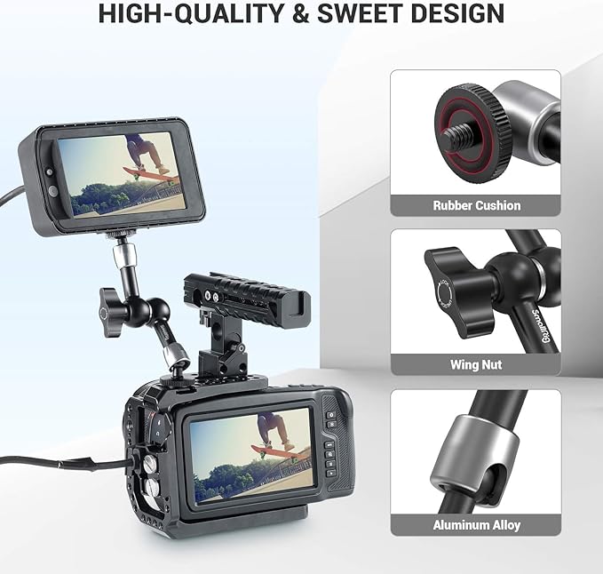 SmallRig 5.5 Inches Adjustable Friction Articulating Magic Arm, with Both 1/4" Screw for LCD Monitor/LED Lights