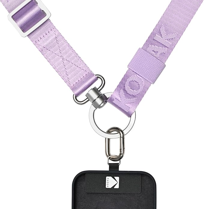 KODAK Multi-Purpose Camera Strap (Purple) - Quick-Detach System, Lightweight, Durable Metal Swivels, Multiple Usages, SLR Cameras, Compact Cameras, Smart Phones