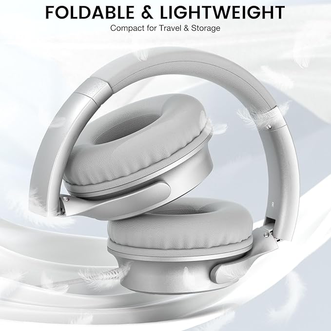 USB C Wired Over-Ear Headphones with Microphone, Volume Control, Share Port, and Adjustable Headband Foldable Stereo Headset for iPhone 16, Samsung, Laptop, Gaming, Travel