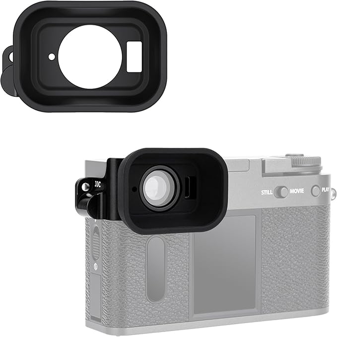 JJC Long Soft Rubber Eyecup Eyepiece for Fuji Fujifilm X Half XHalf Digital Camera, X Half Camera Eye Cup Extended Viewfinder Cover, Comfortable Silicone Material, Not Affect Screen Use, Black Color
