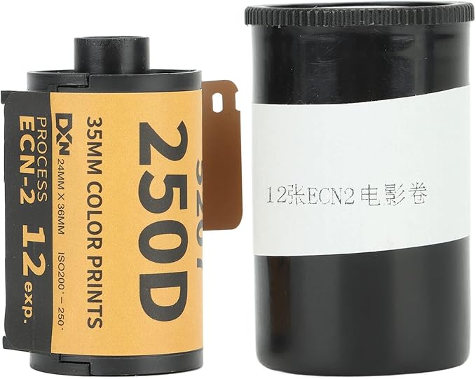 Kodrily 35mm Color Print Film, 200-250 Light Sensitivity Colour Print Camera Film, Professional Wide Exposure Range ECN 2 Process 35mm Film Roll for 135 Camera, 1.9 x 1.1in, 12 Sheets