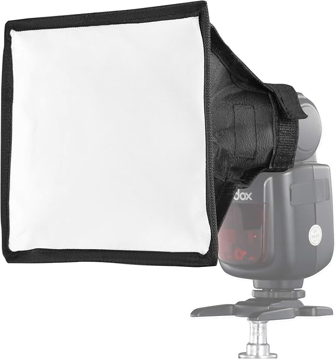 SUPON 6" x 7" Collapsible Mini Softbox – Universal Flash Diffuser for Canon, Nikon, Sony, Neewer, Godox Speedlights, Includes Storage Pouch