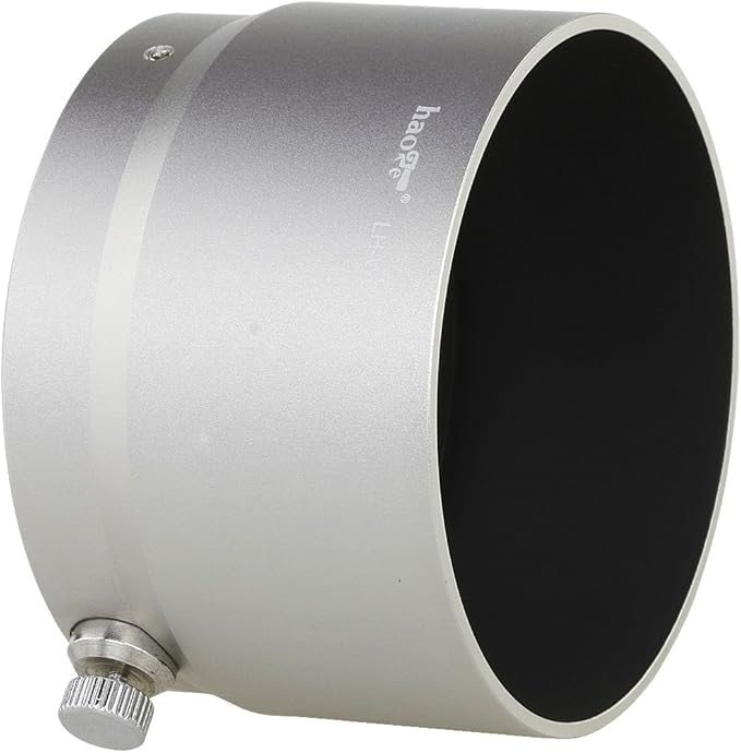 Haoge LH-W61F Metal Lens Hood Shade for Olympus M.ZUIKO Digital ED 75mm F1.8 Lens Replaces Olympus LH-61F Silver