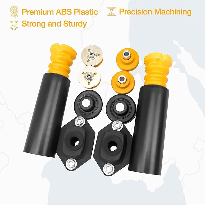 Rear Shock Mount, Bump Stop & Dust Boot Set Compatible with BMW E82 E87 E88 E90 E92 128i 135i 323i 325xi 328i 328xi 330i 335i 335d Replaces 33506767010 33526768544 33536767334 33506771738
