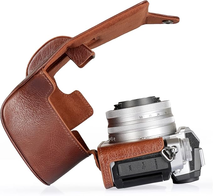 MegaGear MG2010 Ever Ready Genuine Leather Camera Case Compatible with Nikon Z fc (Brown)