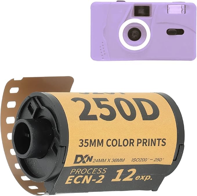 35mm Color Print Film, 35mm Film Colour Wide Exposure Range 2 Film Roll Camera Film for 135 Camera (12 Sheets)