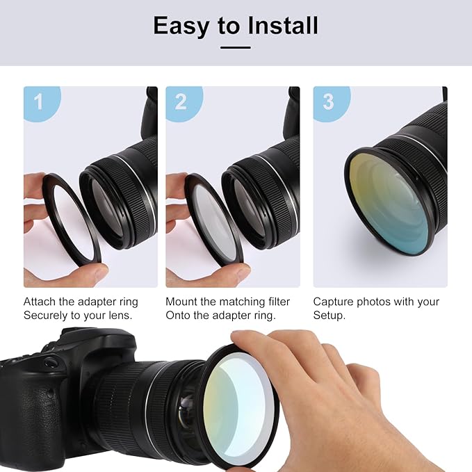 Camkix 77-82mm (2 Pcs) Step-Up Filter Ring Adapter, 77mm to 82mm - Set of Stepup Rings for 77mm Lens - Install 82mm ND CPL UV Lens Filter - Camera Lens Adapter 77-82mm - Accessories Photography
