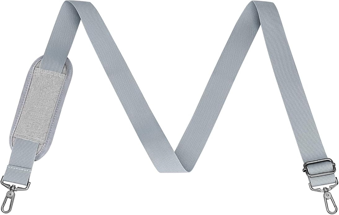 RAINYEAR 59 Inch Shoulder Strap for Bag, Adjustable Soft Padded Replacement Shoulder Strap with Metal Hooks for Messenger Bag