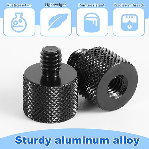 8pcs Tripod Screw Adapters, 1/4" to 3/8" Threaded Mount Converter Screw Tripod Accessories for Camera Light Stand Mic Stand and More