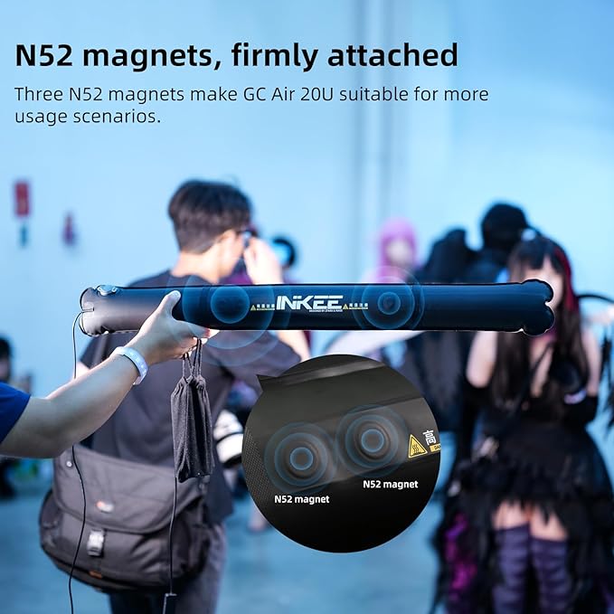 INKEE 20W Handheld LED Tube Light 35.5''/90cm, Bi-Color TPU Inflatable Video Light,2700K-6500K CRI95+, Photography Light Easy to Power with Type-C,for Studio Photography Video Recording, GC20