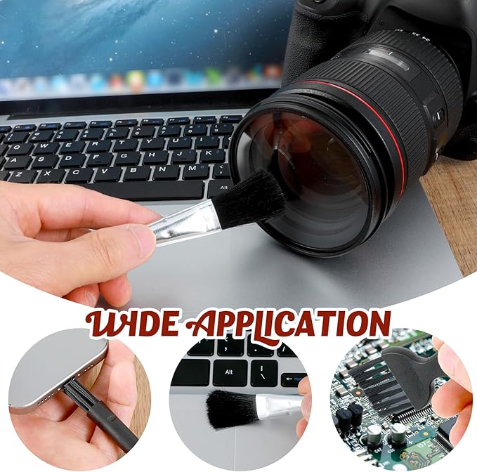 8 Pcs Mini Keyboard Cleaning Brushes Kit, Anti Static Electronic Dust Cleaning Brushes with PP Handle and Nylon Bristles, Keyboard Cleaning Brush for Computer Keyboard and Small Spaces