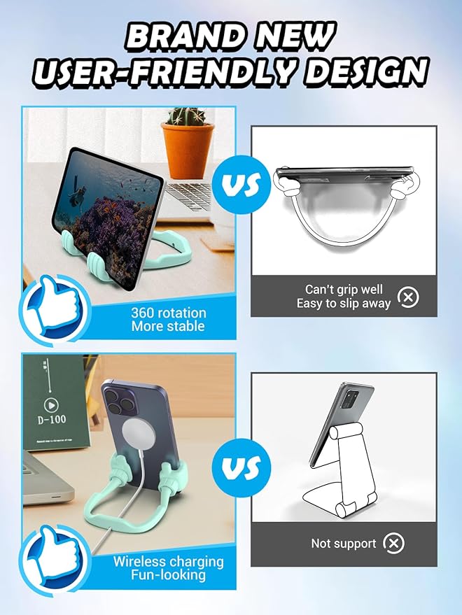 Easter Gifts for Boys Girls Teens Kids: Thumbs Up Lazy Phone Stand Holder for Desk Funny Gadgets Teenage Man Woman Dad Father Mother Mom Husband Wife Adults Easter Basket Stuffers Who Have Everything