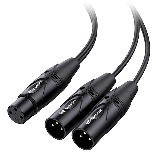 Cable Matters Balanced XLR Splitter Cable - 6ft, XLR Y Cable 2 Male to 1 Female