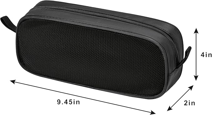 Laptop Chargers Case,Zipper Mesh Electronics Accessories Bag for Laptop Tablet Power/Mouse/Cord/USB Accessories,Black