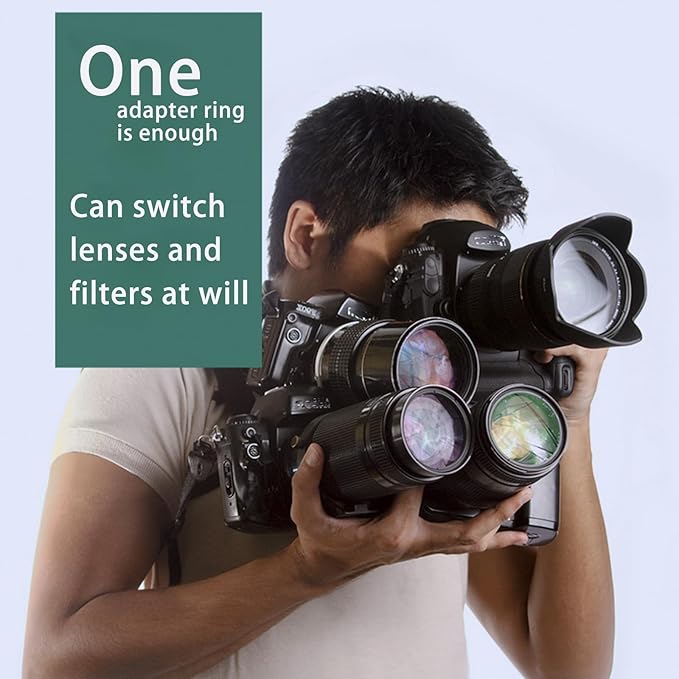 40.5mm Lens to 43mm Camera Lens Adapter 40.5mm to 43mm Step Up Ring Adapter Ring for All Brands of UV ND CPL, with Premium Lens Wiping Cloth 2 Pack (40.5mm-43mm)