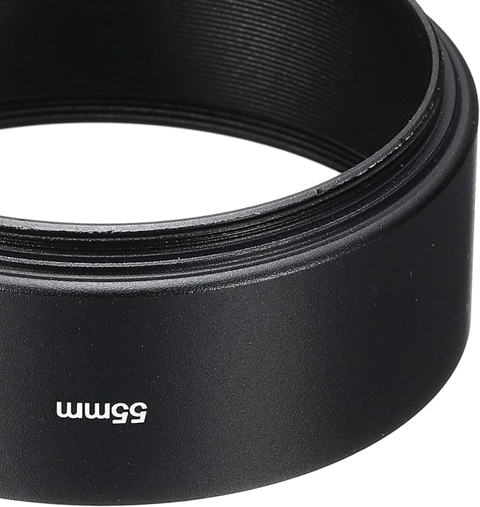 PATIKIL 55mm Lens Hood, Standard Focus Frosted Surface Anti-Reflective Inside Hood for Camera Lens, Black for Nikon, for Fujifilm, for Pentax, for Leica