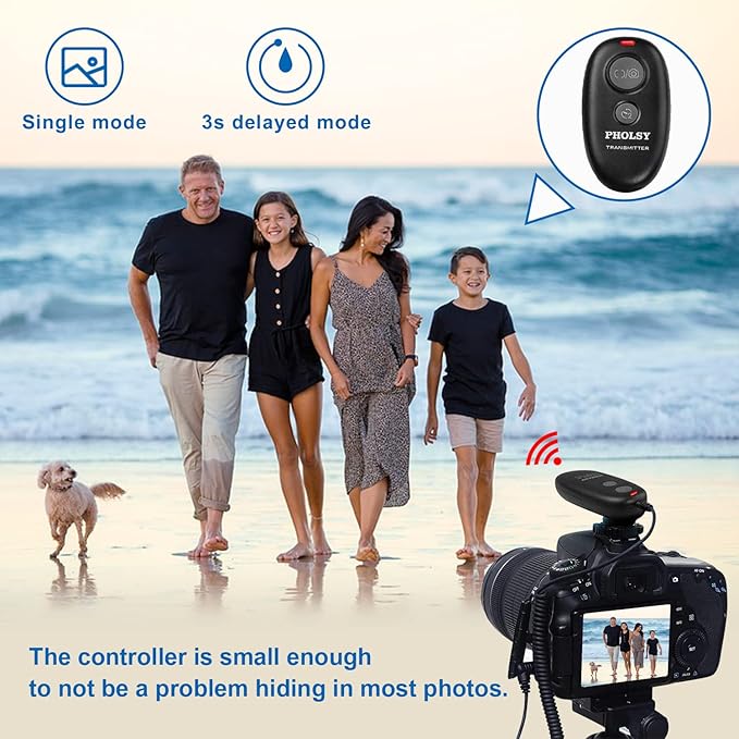 PHOLSY for Sony Camera Remote Shutter Release S6 Wireless Remote Control for Sony a77 ii, a99 ii a99 a77 a67 a65 a57 a55 a900 a850 a700 a580 a560 a550 a500 a400 a450 a300 a200 Replace Sony RM-L1AM
