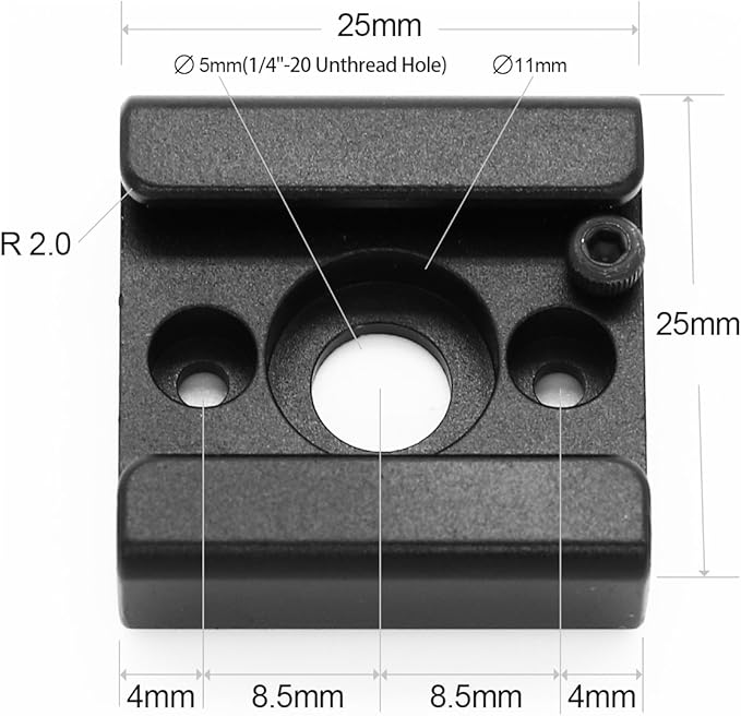 Cold Shoe Mount Adapter Cold Shoe Bracket Standard Shoe Type with 1/4" Thread Hole for Camera DSLR Flash Led Light Monitor Video and More 5Pack