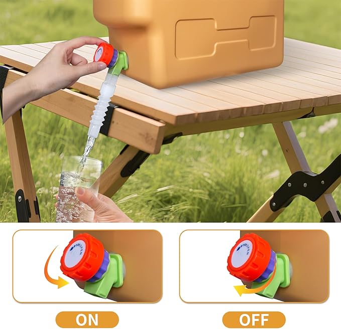 4 Gallon Water Container with Spigot, Portable Water Jug with Hand Sanitizer Bottle, No Leakage Camping Bucket, BPA Free Emergency Water Storage Tank for Camping, Outdoor Hiking, Picnic