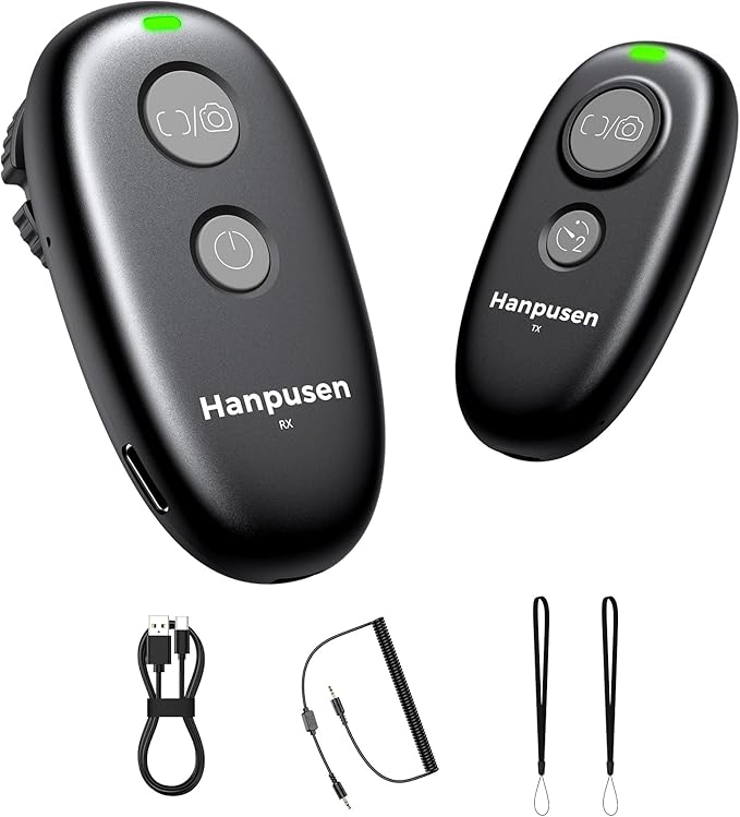 Rechargeable Wireless Camera Remote Control for Panasonic S5II, GH6, S5, BGH1, GH5 II, BS1H, S5IIX, G9 II, GH7, G97, S1RII, S1IIE, S1II, Upgrade Hanpusen Shutter Release Replaces DMW-RSL1