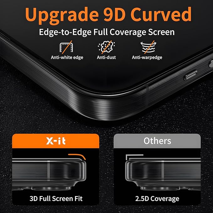 X-it 2 Packs Screen Protector for Samsung Galaxy S24 plus 6.8-inch - [Auto-Dust Removal] 9H+ Tempered Glass [10X Military Protection], Bubble Free, Case Friendly