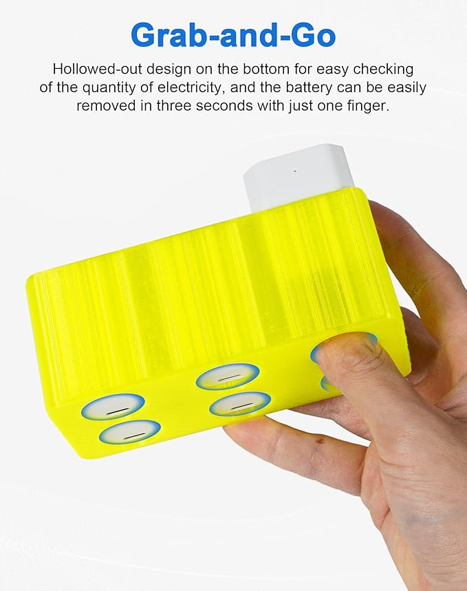 Selens TPU Air Bladder NP-FZ100 Camera Battery Case Bag Box for Sony NP-FZ100 Battery (Yellow 6 Sections)
