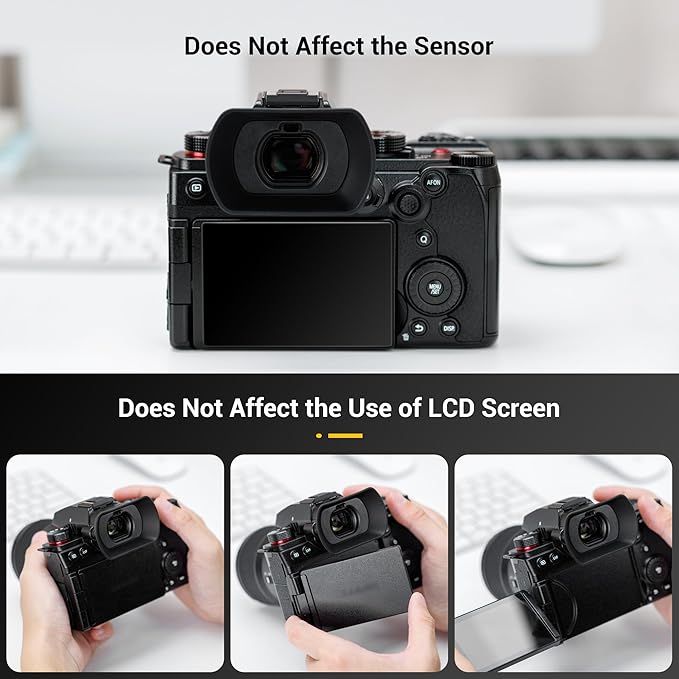 LUMIX S5II S5IIX Eyecup Eyepiece，Soft Silicon Extended Camera Eye Cup Viewfinder Special Designed for Panasonic LUMIX S5II S5IIX S5 II S5 IIX S5M2 S5M2X Mirrorless Camera（Upgrade Version）