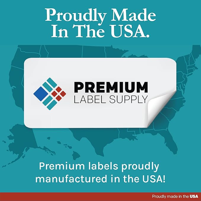 Premium Label Supply White Sticker Shipping/Mailing Labels – 4" x 2.5" – Laser/Inkjet Compatible – (8 per Sheet), 500 Sheets – 4,000 Total Adhesive Labels
