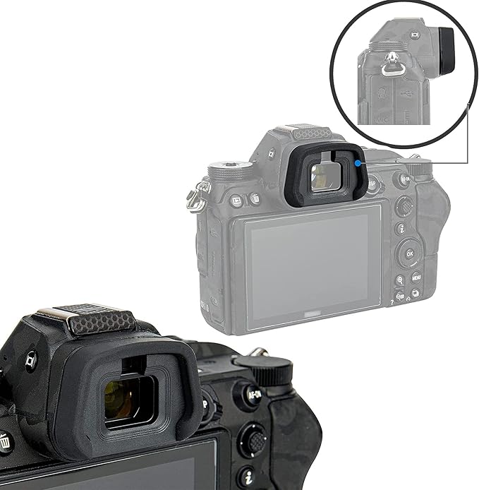 DK-29 Eyepiece Compatible with Nikon Z7 II Z7 Z6 II Z6 Z5 Mirrorless Camera, Silicone Eye Cup & Hot Shoe Cover (2+1Pack