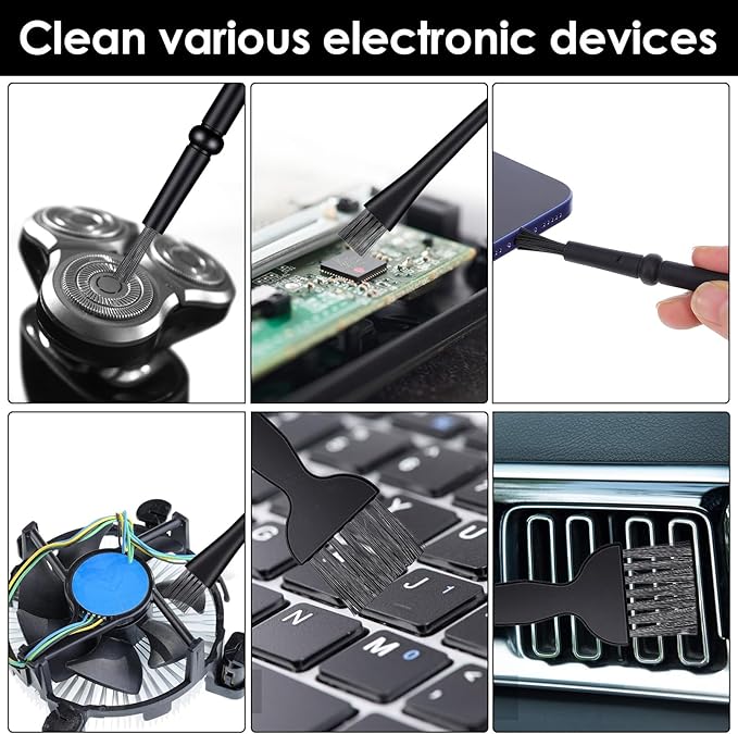 6 Pcs Small Cleaning Brush for Electronics, Keyboard, Car Interior Detailing, Keyboard Brush for Tight Spaces, Nylon Brushes, Keyboard Cleaning Brush
