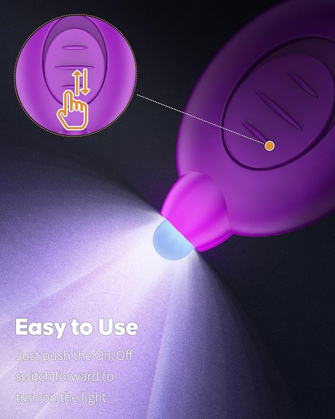 Uniclife 5 Pack Mini UV LED Keychain Flashlight Portable Purple Light Detector for Currency 10 Lumen LED Keychain Light Battery Powered Fluorescent Torch for Pet Urine Scorpion Passport