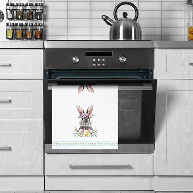 Nialnant Happy Easter Kitchen Hand Towels,Dish Towels for Kitchen,Easter Gifts for Friend, Family, Funny Kitchen Towels and dishcloths Sets,Housewarming Gifts for New House - 16 x 23.6 Inch