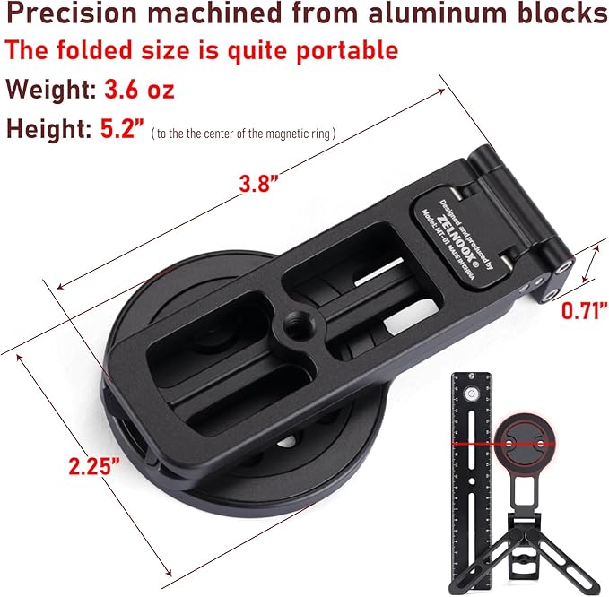 MagSafe Compatible Pocket-Sized Tripod - Sturdy Magnetic Hold, Height-Adjustable for MagSafe Phones, Ideal for Vlogging