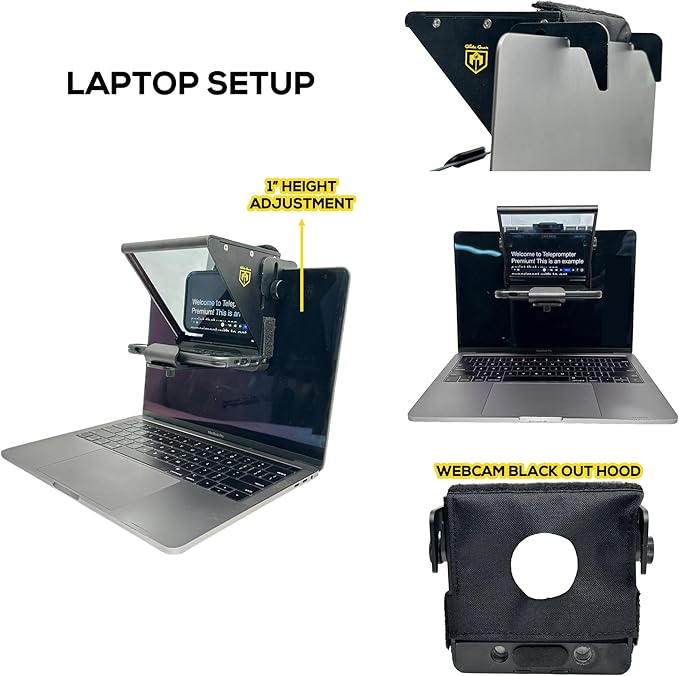 Glide Gear TMP 75 Teleprompter - Laptop, DSLR, Smartphone - Carry Case, No Assembly
