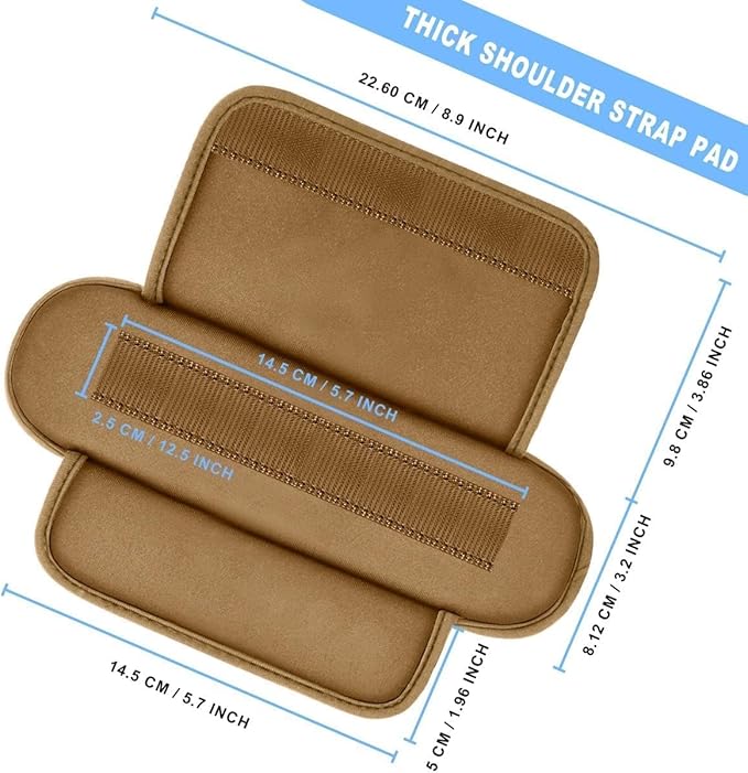 ZINZ 2-Pack Tactical Shoulder Pad, Ultra-Thick Comfort Cushion for Vest Straps, Backpacks, Breathable & Shock-Absorbing,Khaki