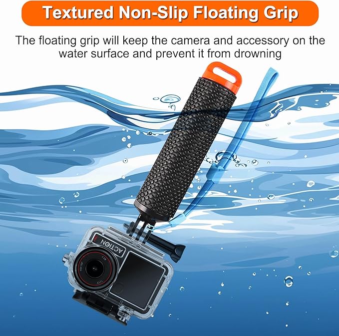 BO&DQQ Underwater Waterproof Case Compatible with DJI Osmo Action 5 Pro/Action 4/Action 3, 164FT/50M Dive Diving Housing Cover Shell with Anti-Fog Inserts Accessories