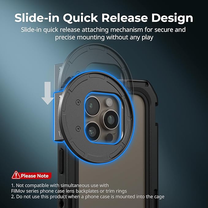 SmallRig 67mm Magnetic Filter Adapter Side Mount Version for iPhone 16 Series Cages, Quick Release Phone Lens Filter Ring, for iPhone 16 Pro Max Cage 5006/16 Pro Cage 5008-5010