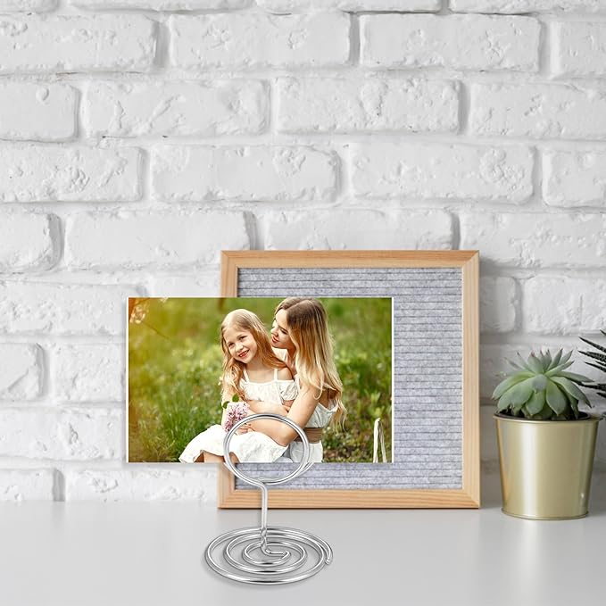 Ptwola 24 Pcs Tall Table Sign Stands Table Number Holder Place Card Holders Simple Picture Photo Name Menu Clips for Weddings Birthday Christmas Halloween Party Office Memo Notes Reception Restaurants