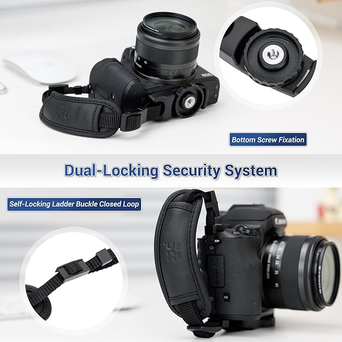 Camera Hand Wrist Grip Strap with Thinner Lanyard for Canon EOS R50 V R50V R100 R10 R6 R5 R6 Mark II for Fujifilm X Half GFX 100 II Coolpix P1100 for Panasonic Lumix S1II S1IIE S1RII FZ80D S5IIX S9