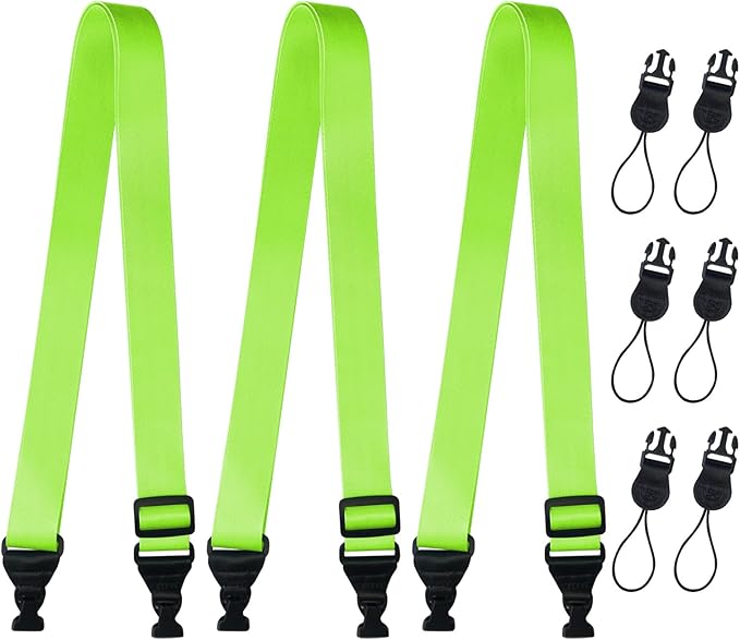 3 Pack Adjustable Shoulder Strap:Comfortable for iPad Strap Nylon Neck Lanyard for iPad/Samsung Tablet Case,Camera Binocular Crossbody Laptop Luggage Bag(Fluorescent Green)