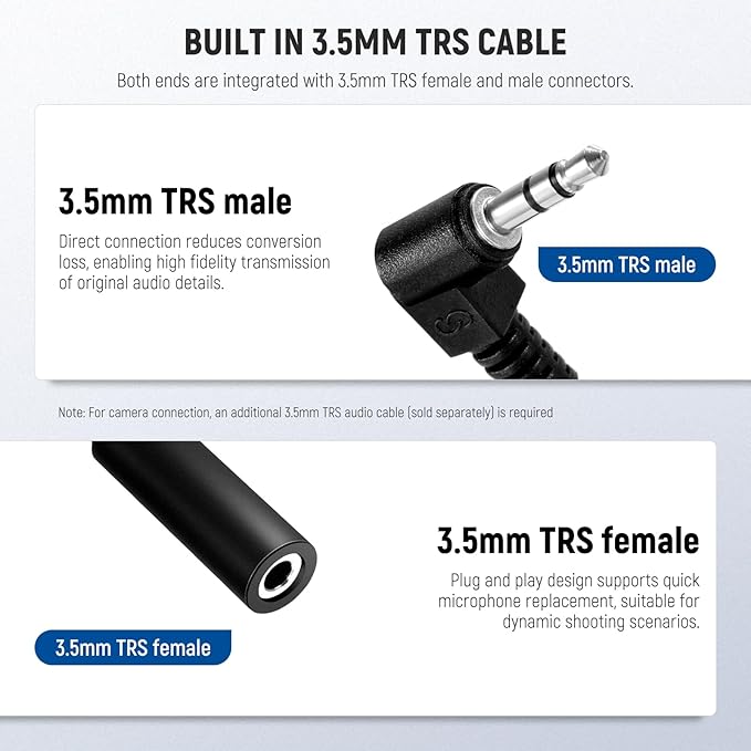 NEEWER Carbon Fiber Microphone Boom Pole, 44-92cm Extendable, Built In 3.5mm TRS Male to Female Cable, NATO Nail, Cold Shoe Mount, 180° Tilt, 500g Max Load Mic Arm for Interviews, Filmmaking, BP01