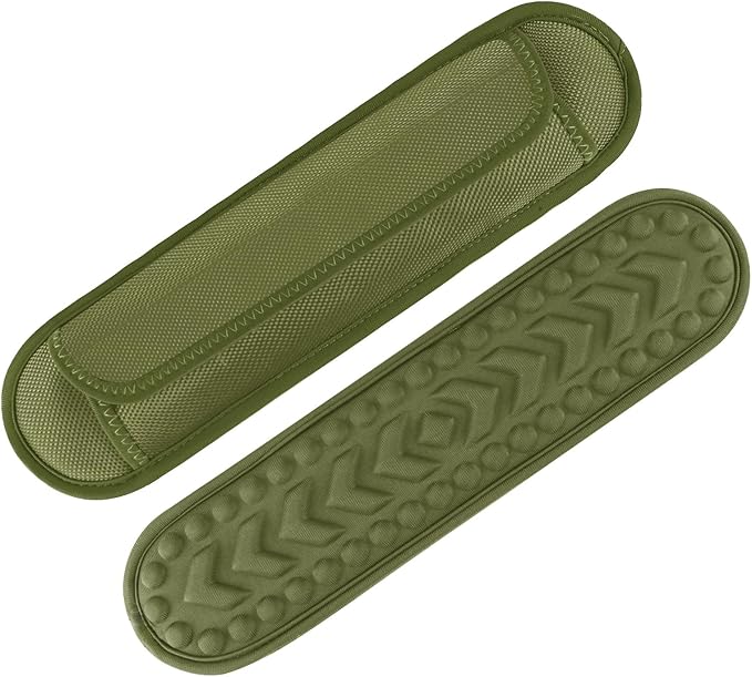 2 Pack Breathable Universal Shoulder Pad, 3D Cushion Air Backpack Strap Pads, for Shoulder Bags, Detachable Shoulder Strap Pad Pads Help Relieve Shoulder Pain(3D Air Cushion-Army Green)
