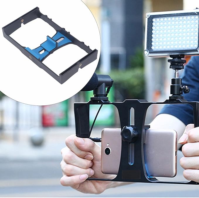 Smartphone Vlogging Rig Case 1.7-4.3 Inch Width Adjustable Smartphone Film Bag Sturdy Photo for Phone