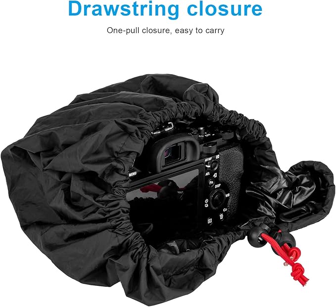 FOMITO Camera Rain Cover Coat Storage Bag Protector Rainproof Waterproof for Canon Nikon Sony