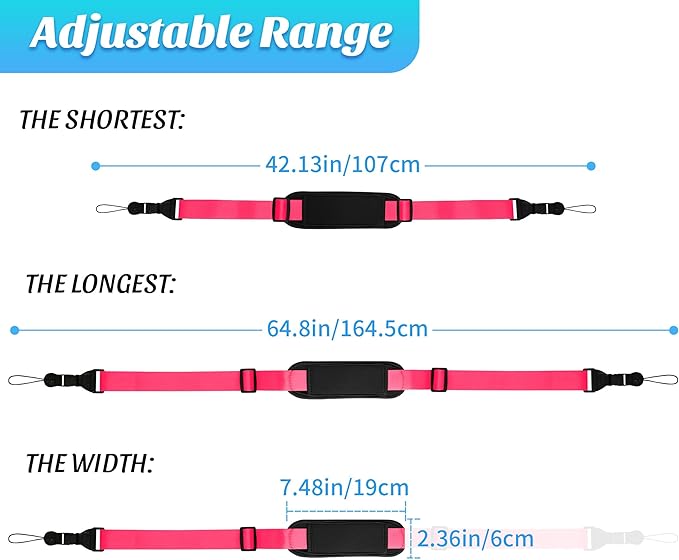 Padded iPad Binocular Camera Shoulder Strap, Nylon Neck Lanyard Strap for Tablet Case Crossbody Laptop Luggage Bag