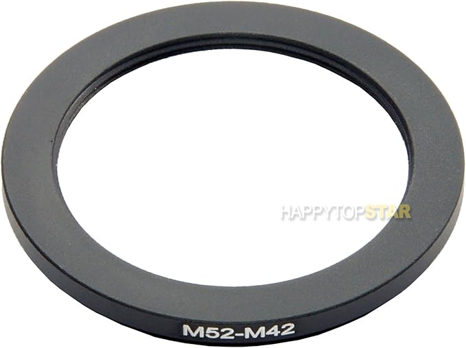 Metal M52 to M42 Male to Female 52mm to 42mm M52-M42 Step-Down Coupling Ring Adapter for Lens Filter