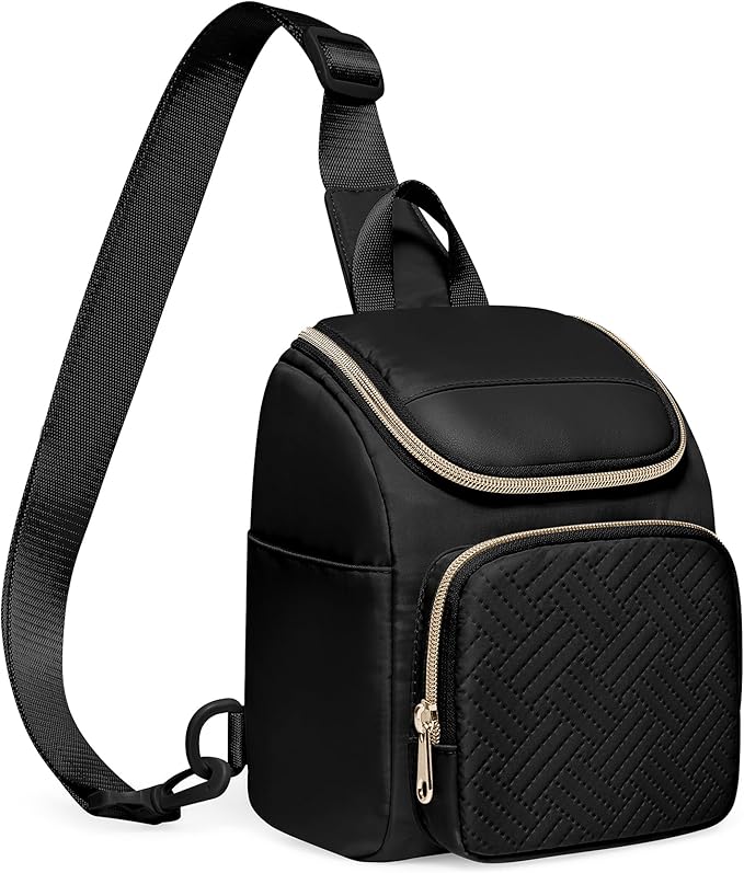 Prokva Camera Sling Bag Compatible with Polaroid Now 3rd/2nd Gen, Flip, Now+, Go Gen 2 Instant Film Camera, Crossbody Carrying Case with Adjustable Strap,Black