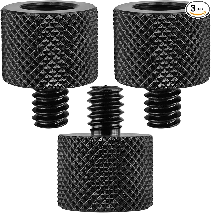 Camera Screw Converter 1/4" to 3/8" Tripod Screw Adapter, BENACES 3-Piece 1/4" Male to 3/8" Female Threaded Nut Connector, 1/4Inch Male Screw to 3/8Inch Female Threaded Adapter (1/4" to 3/8")