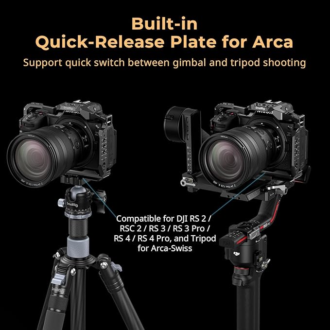 SmallRig Z6 III Camera Cage for Nikon Z6 III, Aluminum Alloy Camera Full Cage with Anti-Twist Design, Quick Release Plate for Arca-Swiss - 4519