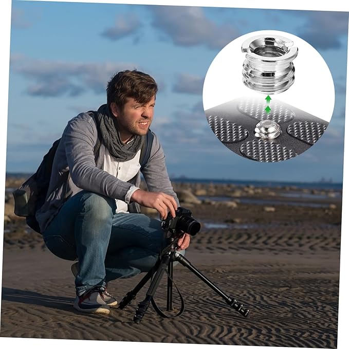Operitacx Tripod Screw Mount Adapter Kit 1/4 to 3/8 Converter Camera Mounting Screw Accessory for Light Stand and Tripod Compatibility